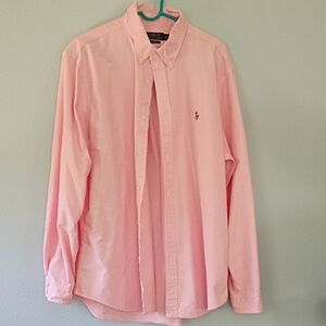 Polo by Ralph Lauren Men's Light Pink Button Down Shirt